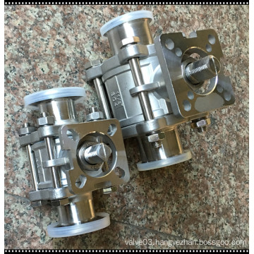 Sanitary Stainless Steel 316 Three Piece Clamped Ball Valve